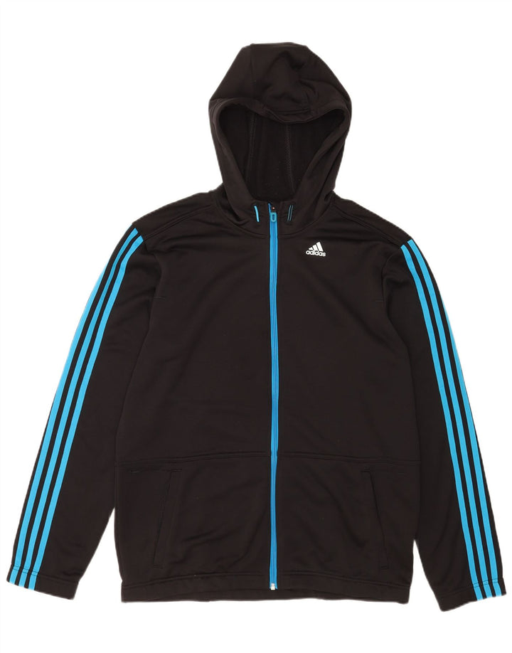 Pulover adidas Climalite pentru bărbați, cu fermoar, poliester mare, negru
