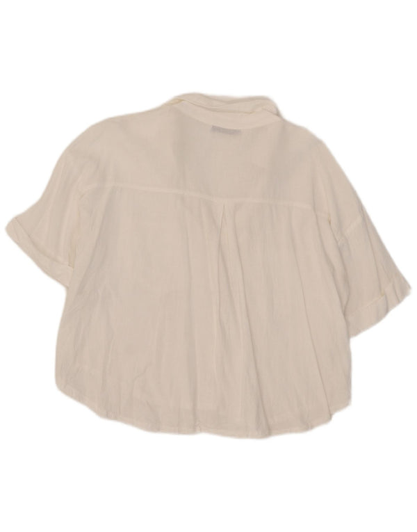 Cămașă supradimensionată pentru femei Zara UK 14 Medium White