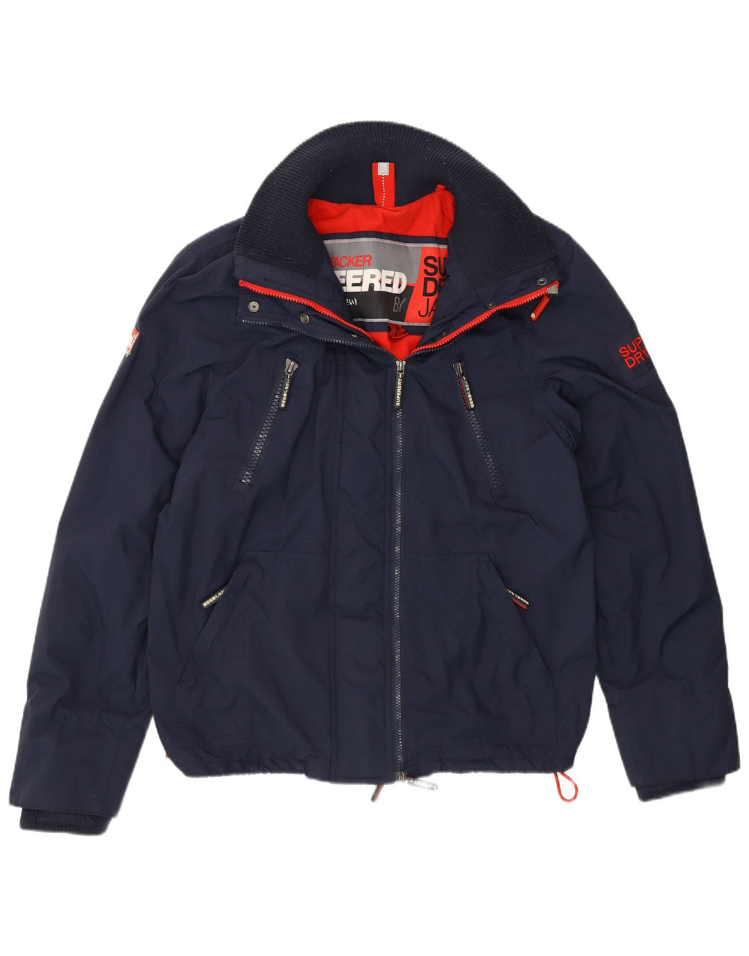 Jachetă de vânt pentru femei SUPERDRY UK 18 XL, nailon bleumarin