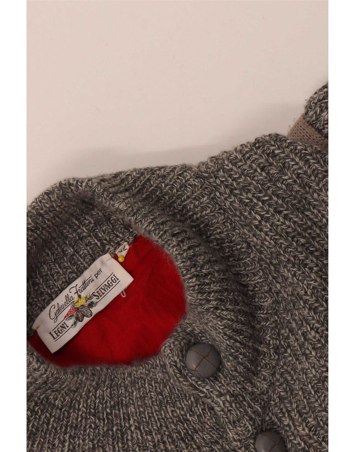 Pulover cardigan pentru bărbați Gabriella Frattini IT 52 mare, gri cu pete