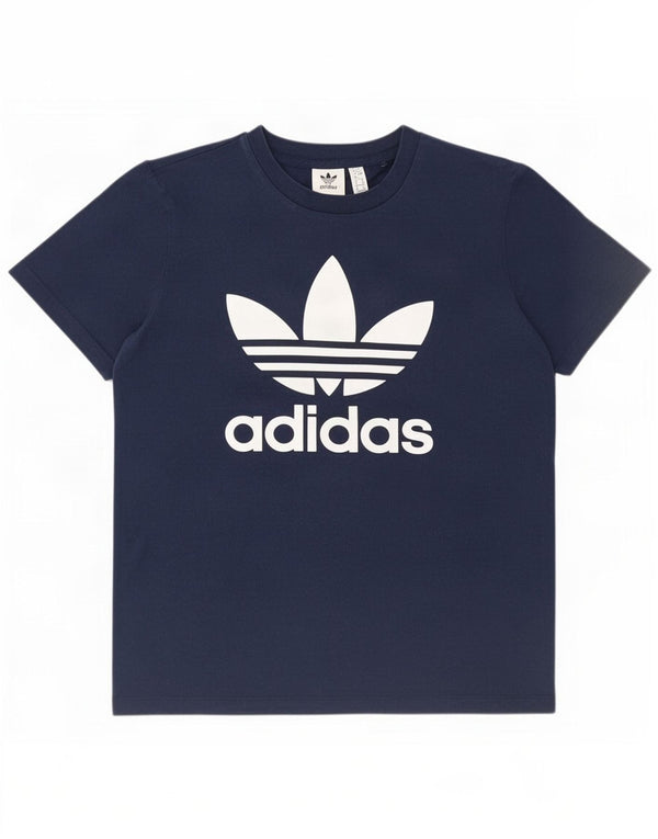 Tricou grafic Adidas pentru femei Top UK 12 Medium Bleumarin Bumbac