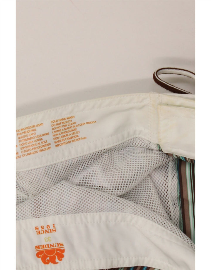 SUNDEK Pantaloni scurți de înot pentru bărbați Poliester cu dungi multicolore medii