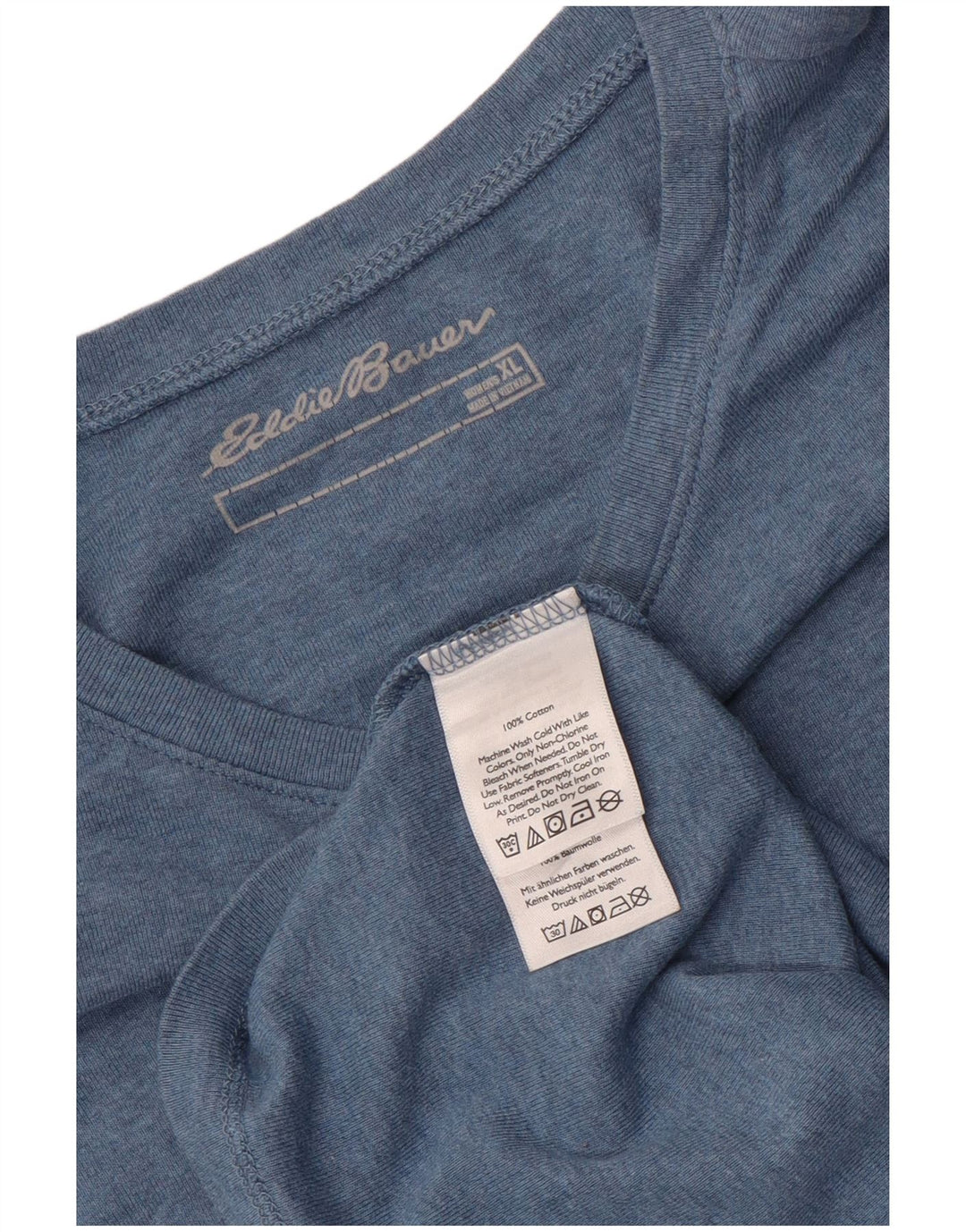 EDDIE BAUER Tricou pentru femei Top UK 18 XL Bumbac albastru
