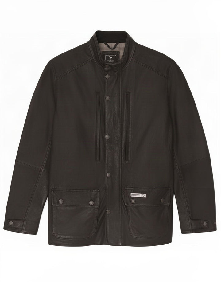 Jachetă de piele pentru bărbați John Partridge UK 38 Medium Black