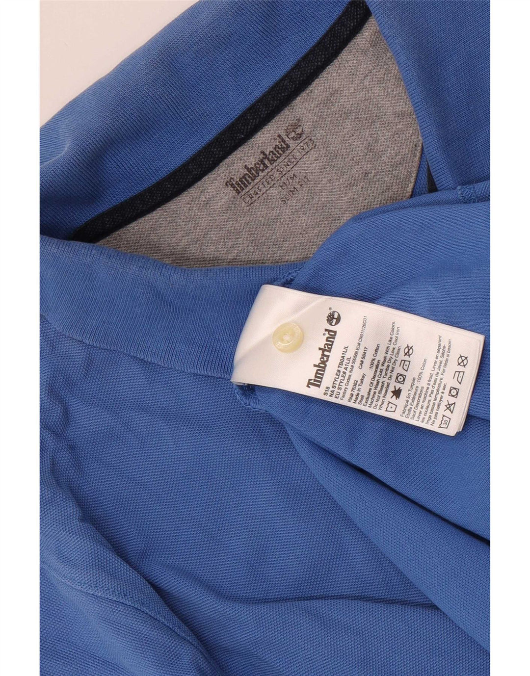 Tricou polo Timberland Slim Fit pentru bărbați, bumbac albastru mediu
