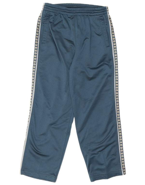 Pantaloni de trening cu grafic pentru bărbați Adidas UK 38 Poliester mediu albastru bleumarin