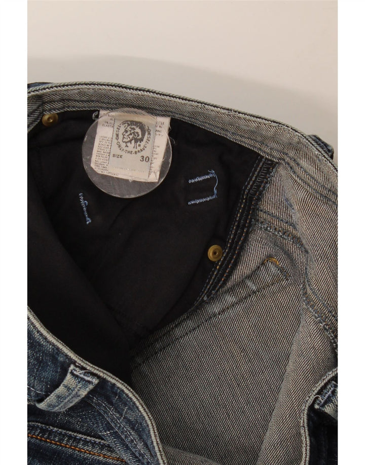 Blugi Distressed drepte pentru bărbați Diesel W30 L28 Bumbac albastru