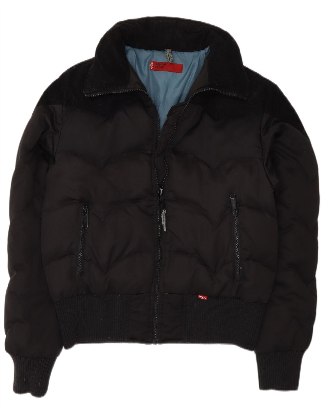 Jachetă bomber căptușită pentru femei Levi's UK 16, mare, negru, poliester