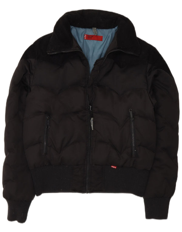 Jachetă bomber căptușită pentru femei Levi's UK 16, mare, negru, poliester