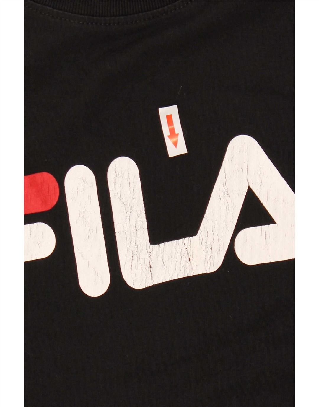 Tricou grafic Fila pentru bărbați Top Medium Negru Bumbac