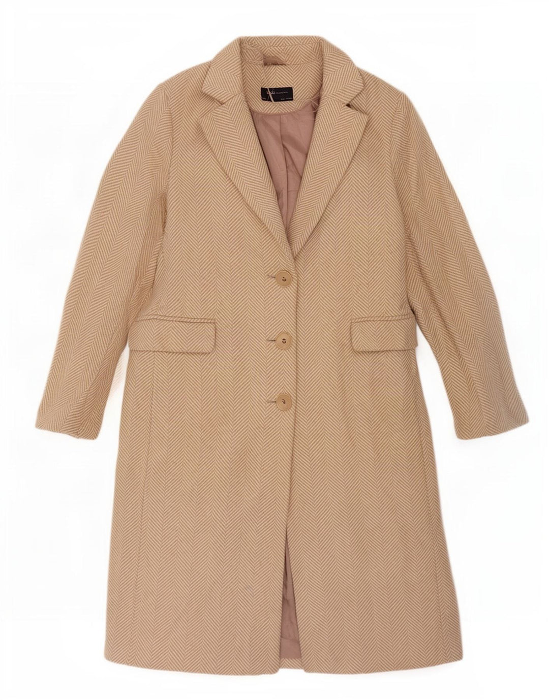 Pardesiu pentru femei Marks & Spencer UK 12 Medium Beige Herringbone Poliester