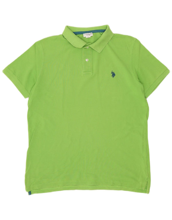 U.S. Polo Assn. Tricou polo pentru bărbați, bumbac verde mare