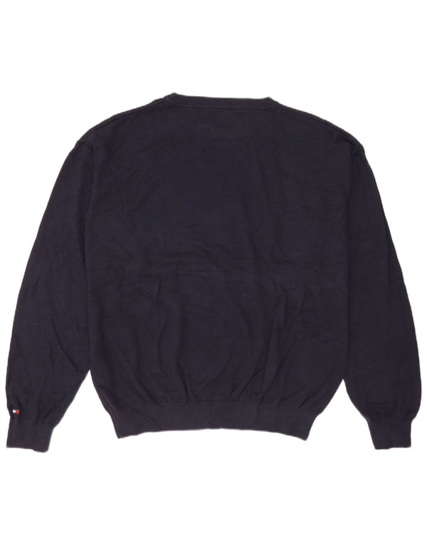 Pulover pentru bărbați Tommy Hilfiger, cu gât crew, 2XL, bumbac bleumarin