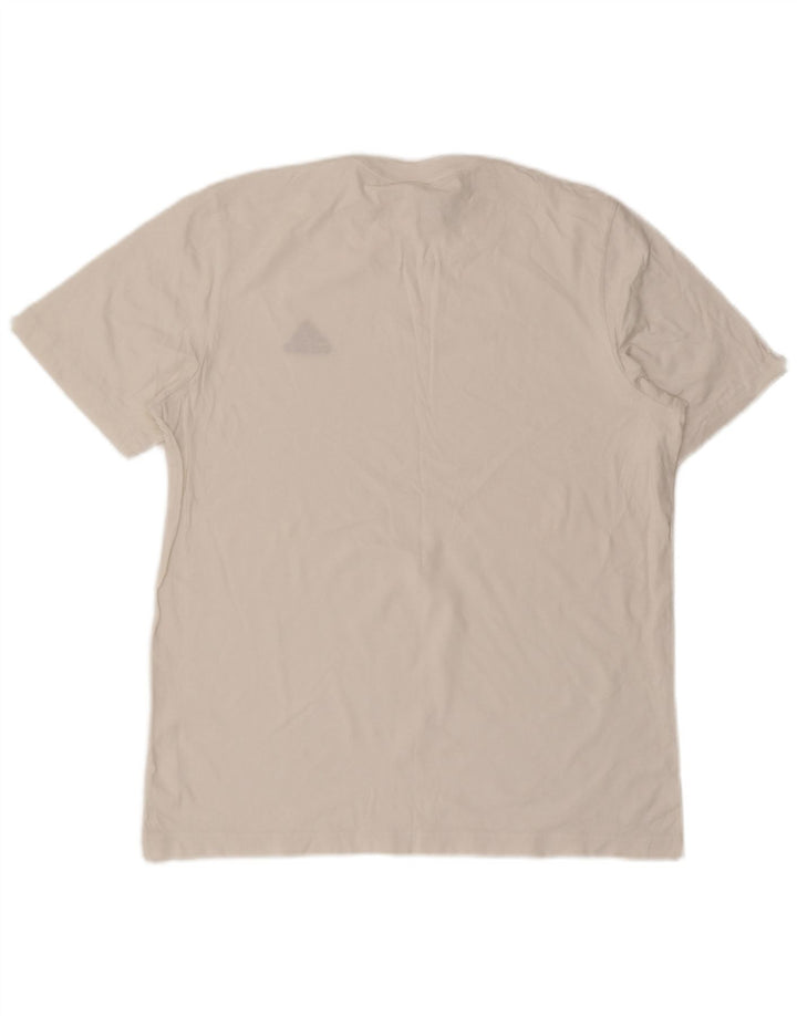 Tricou pentru bărbați Adidas Top Mediu Alb Bumbac
