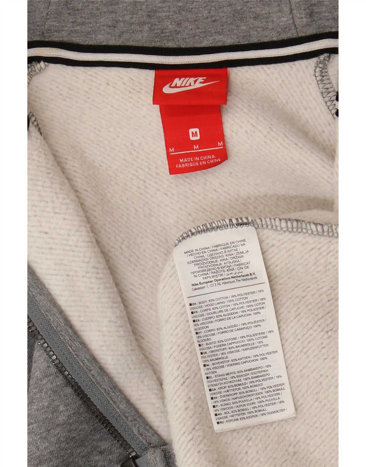 Pulover Nike pentru bărbați, cu fermoar, bumbac, gri mediu