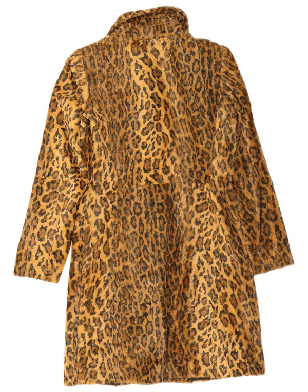 Pardesiu pentru femei Zara UKI 14 Medium Bej Animal Print Bumbac