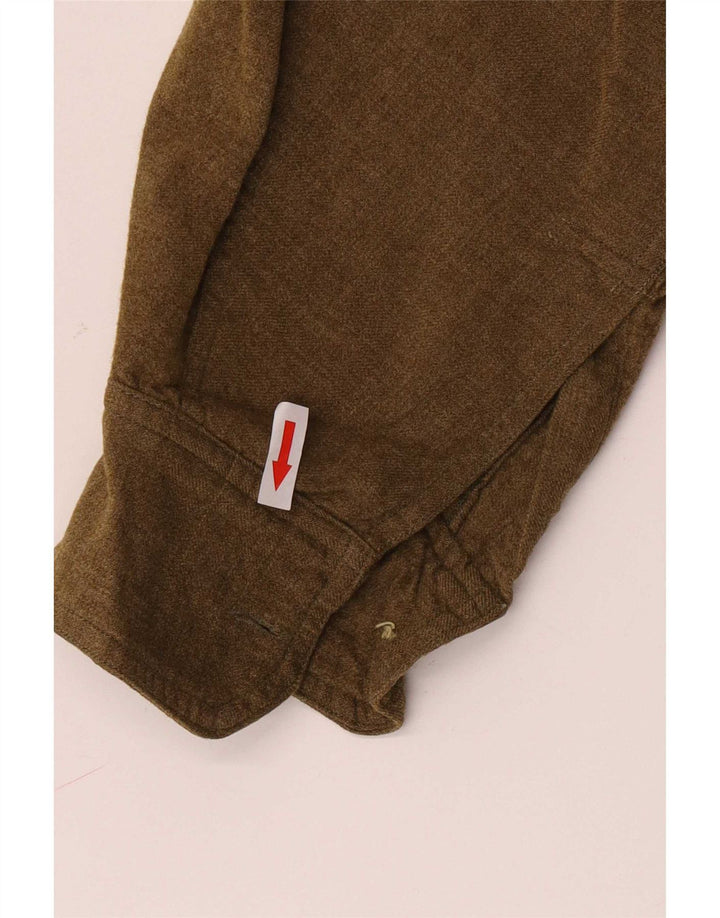 Vintage Cămașă de flanel pentru bărbați Medium Green Classic