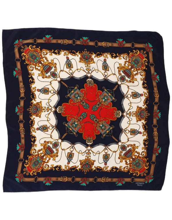 Eșarfă pătrată HERMES pentru femei cu model abstract, mărime unică, multicoloră