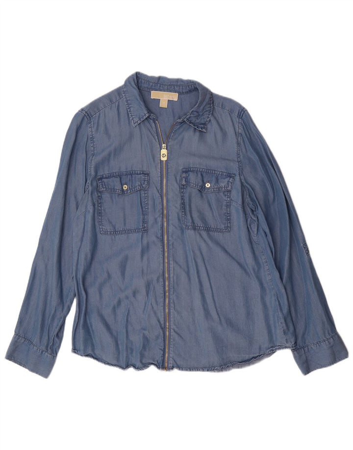 Cămașă de denim pentru femei Michael Kors UK 14 Medium Blue Lyocell