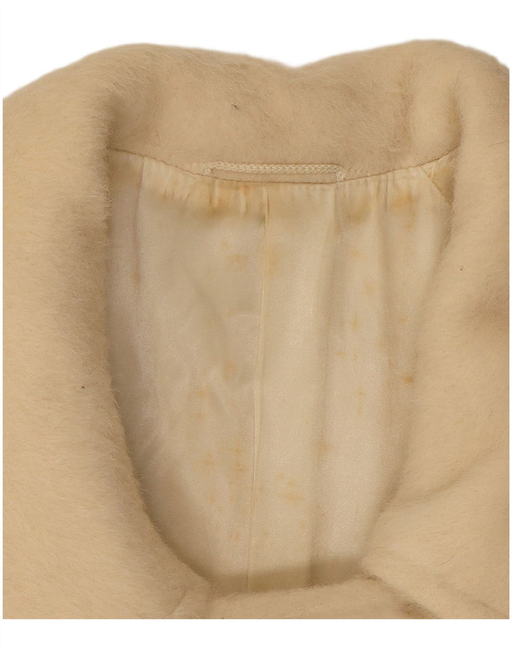 Palton dublu pentru femei Max Mara UK 10 Small Off White Classic