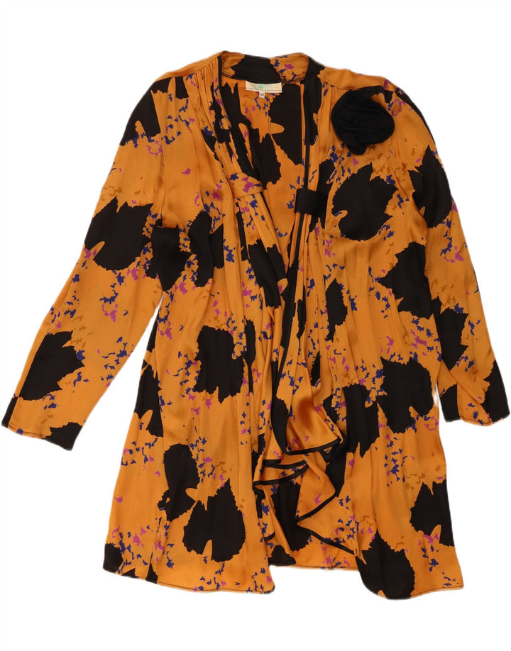 Cardigan vintage pentru femei cu model abstract, top IT 48 XL poliester galben