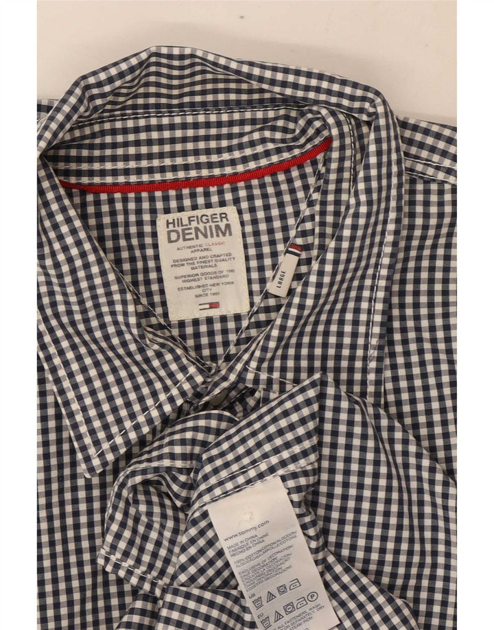 Cămașă pentru bărbați Tommy Hilfiger, mare, albastru marin, din bumbac