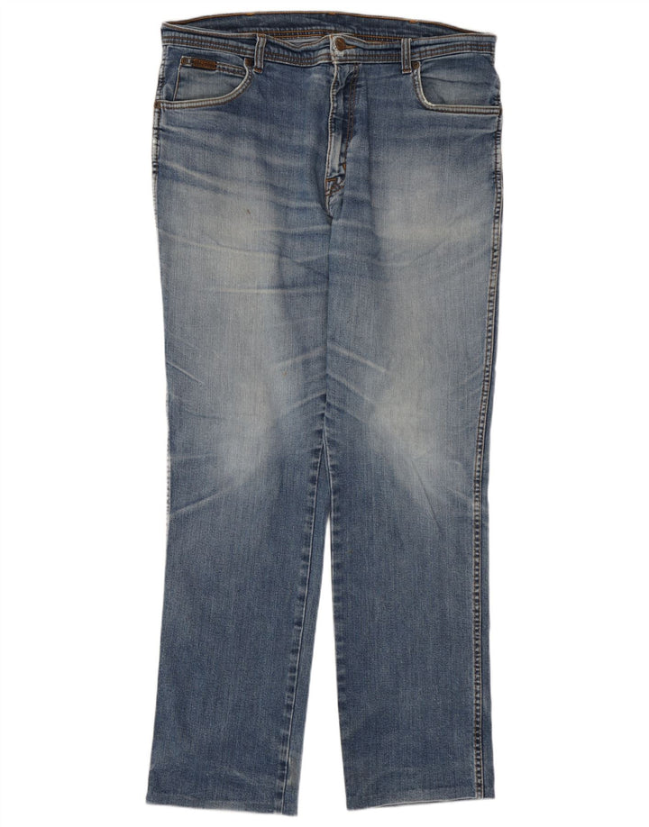 Blugi drepti pentru bărbați Wrangler W38 L31 Bumbac albastru