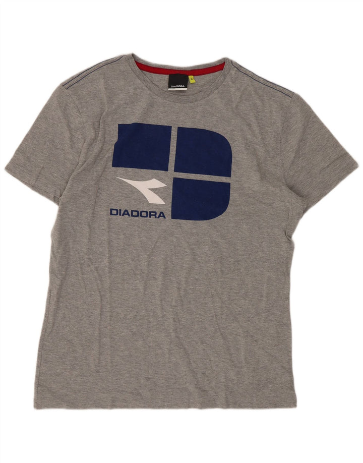 Tricou grafic Diadora pentru bărbați Top mare bumbac gri