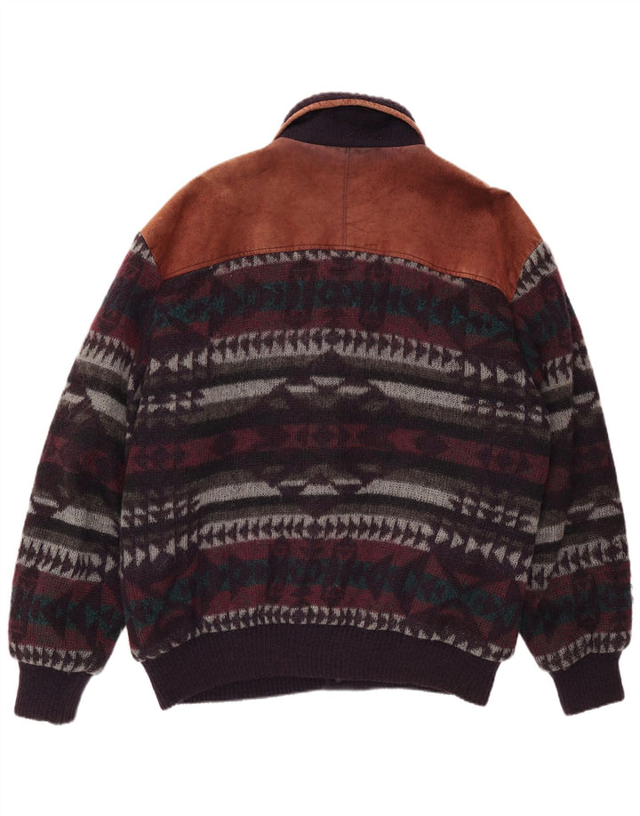 C&A Jachetă Bomber Bărbați Tricotat Mediu Multicolore Fair Isle