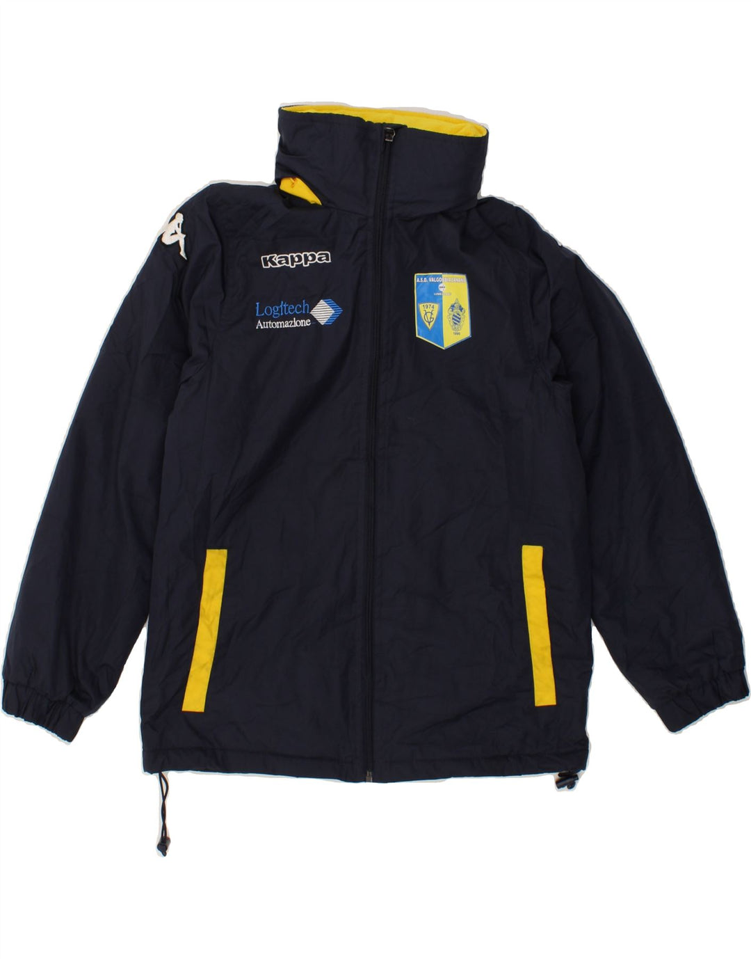 KAPPA Boys Graphic Tracksuit Top Jacket 11-12 Years Navy Blue Polyester Vintage Kappa and Second-Hand Kappa from Messina Hembry 
