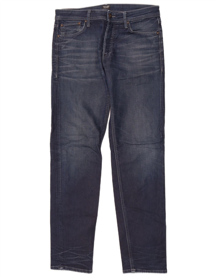 Blugi slim pentru bărbați Jack & Jones W32 L34 Bumbac albastru