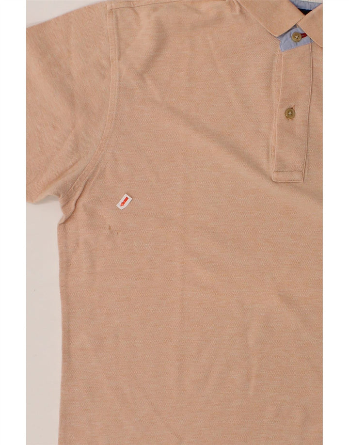 TOMMY HILFIGER Mens Polo Shirt Medium Beige Cotton Vintage Tommy Hilfiger and Second-Hand Tommy Hilfiger from Messina Hembry 