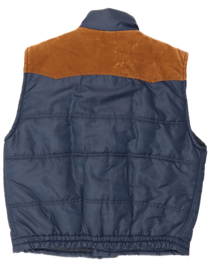 Gilet Căptușit pentru bărbați Vintage UK 38 Medium Bleumarin Poliester