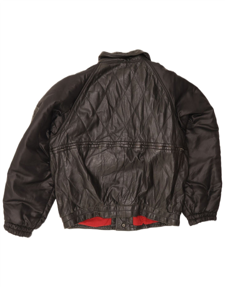 Jachetă de piele pentru bărbați Pollini UK 40 Large Black