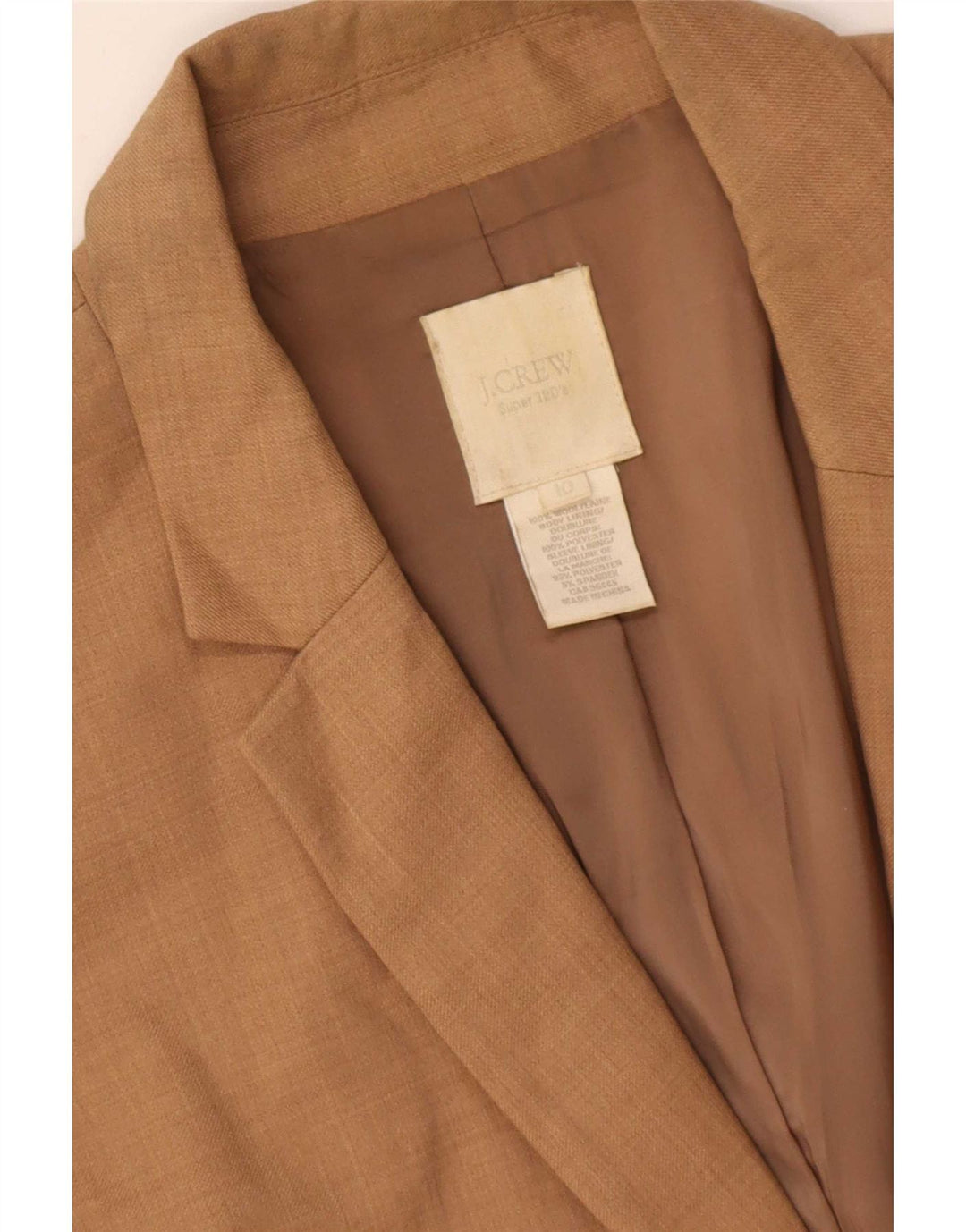 Jachetă pentru femei J. Crew cu 2 nasturi US 10 Lână maro mare