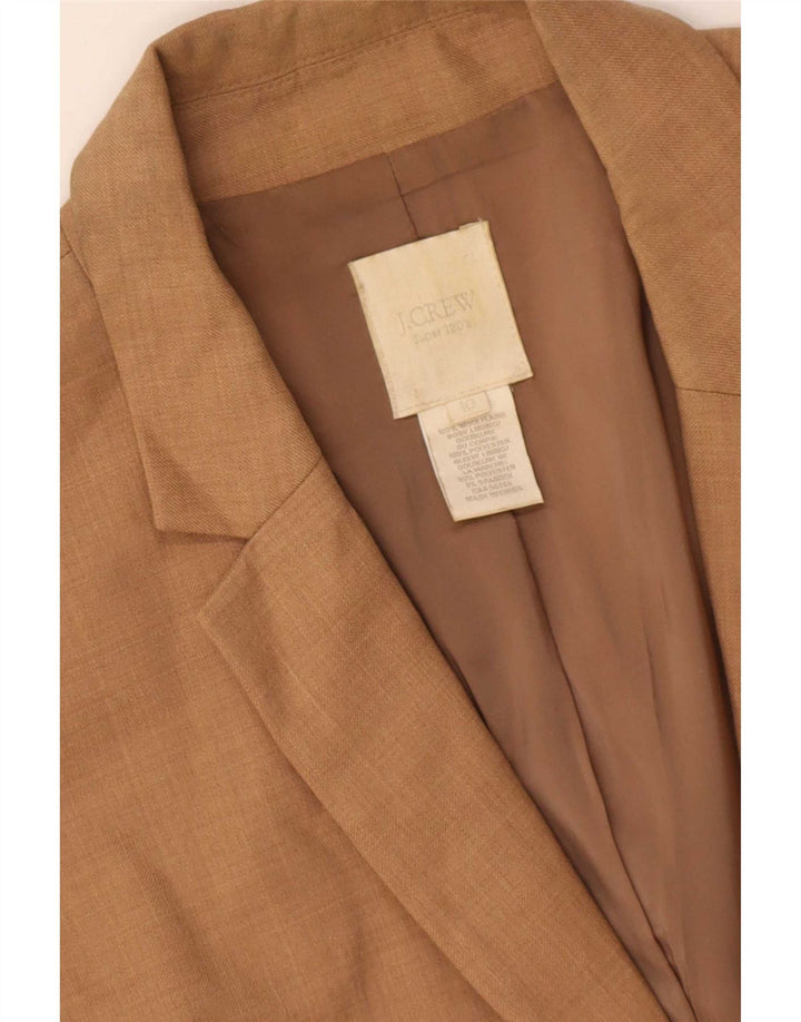 Jachetă pentru femei J. Crew cu 2 nasturi US 10 Lână maro mare