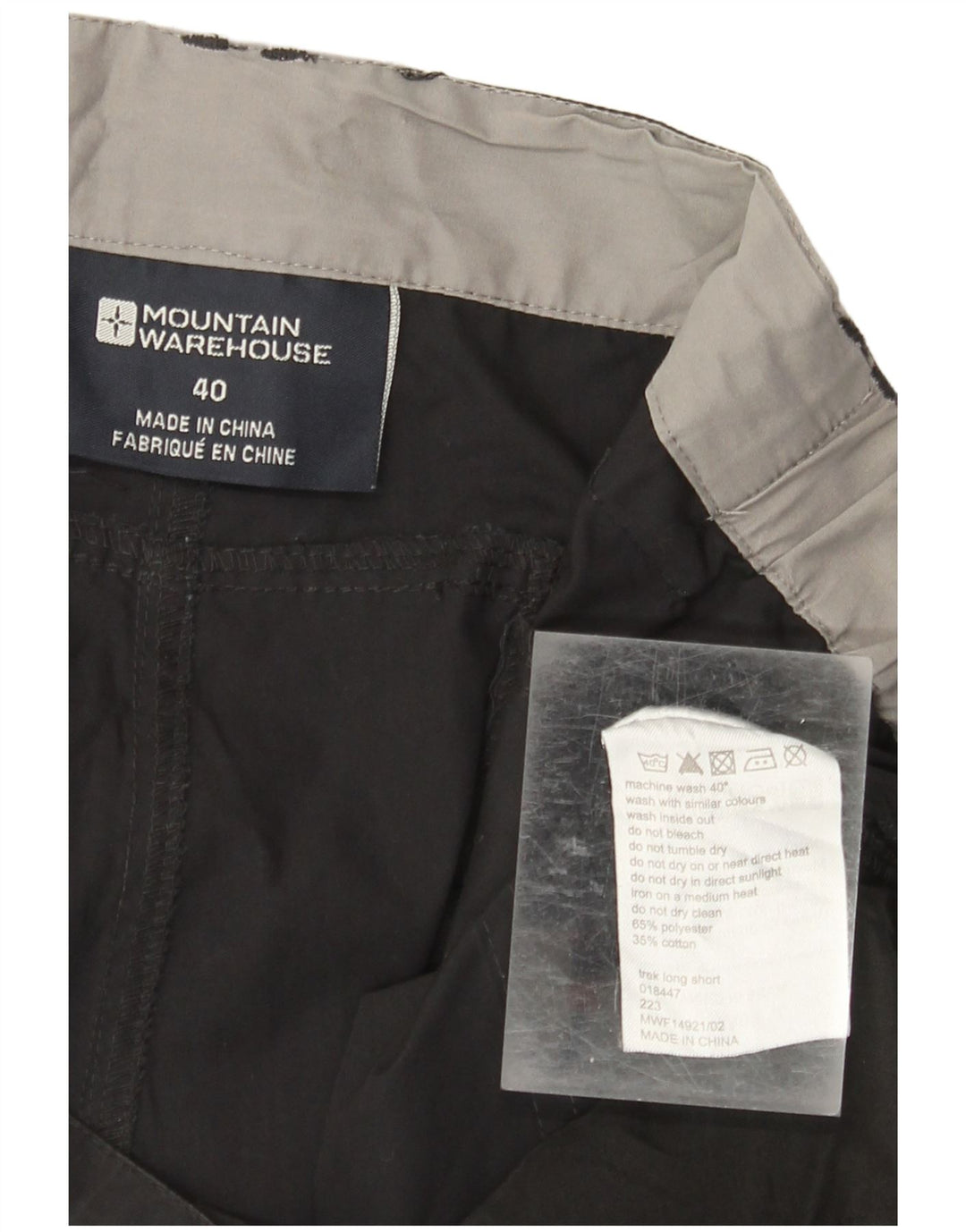 Pantaloni scurți cargo pentru bărbați Mountain Warehouse W40 XL poliester negru