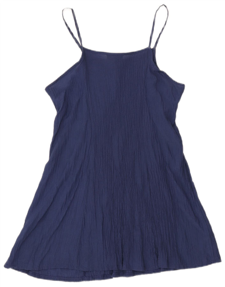 VINTAGE Rochie Slip Femei UK 14 mare, bleumarin, viscoză