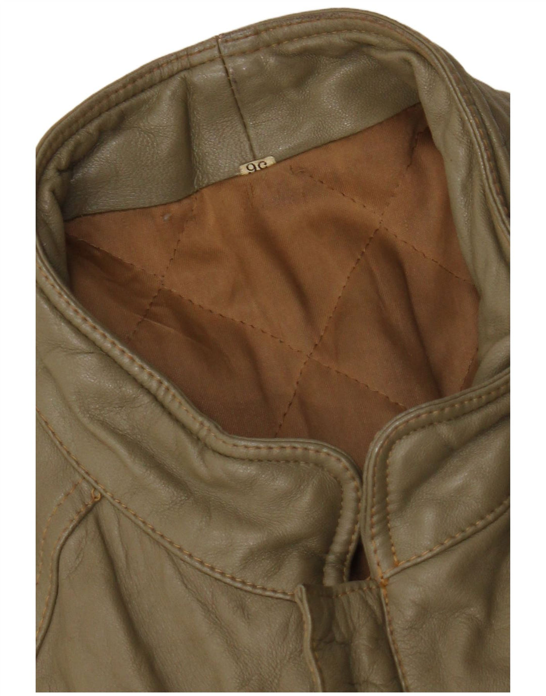 Vintage Mens UK 38 Medium Khaki Piele