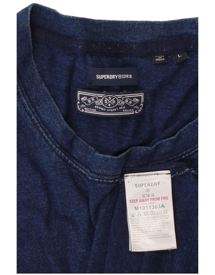 SUPERDRY Tricou Bărbați Top Mare Bumbac Bleumarin