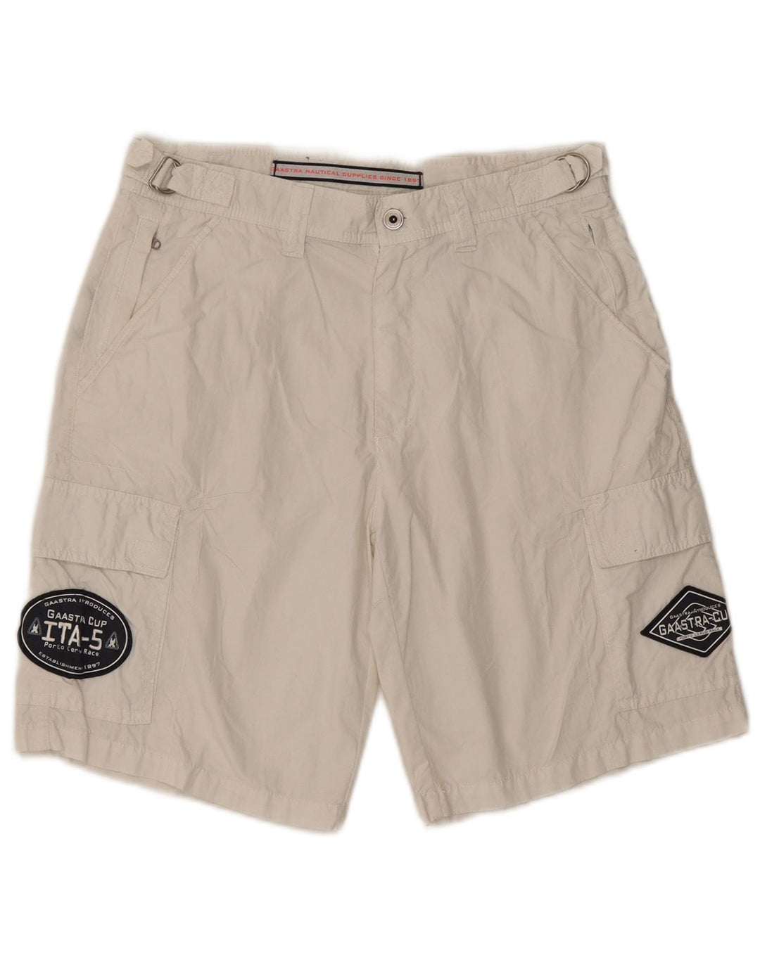 Pantaloni scurți pentru bărbați Gaastra Graphic Cargo Small W29 Bumbac alb
