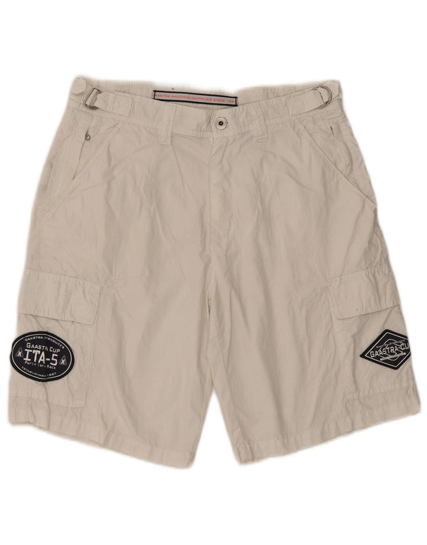 Pantaloni scurți pentru bărbați Gaastra Graphic Cargo Small W29 Bumbac alb