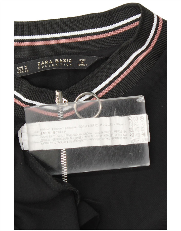 Rochie pentru femei Zara, cu fermoar și gât, UK 14 Poliester mediu negru