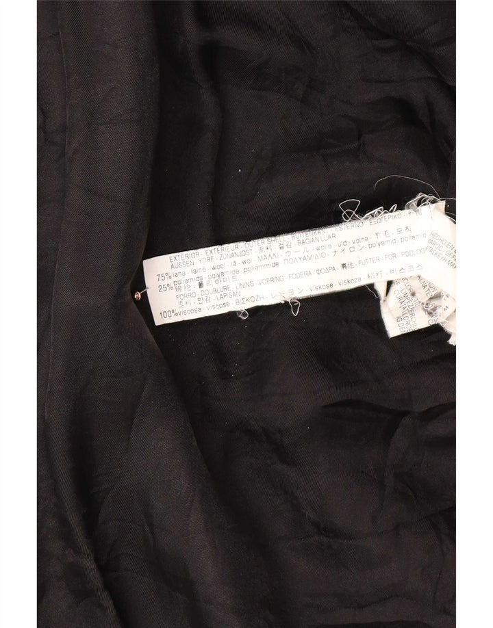 Pardesiu Zara Femei UK 14 Medium Negru Lână