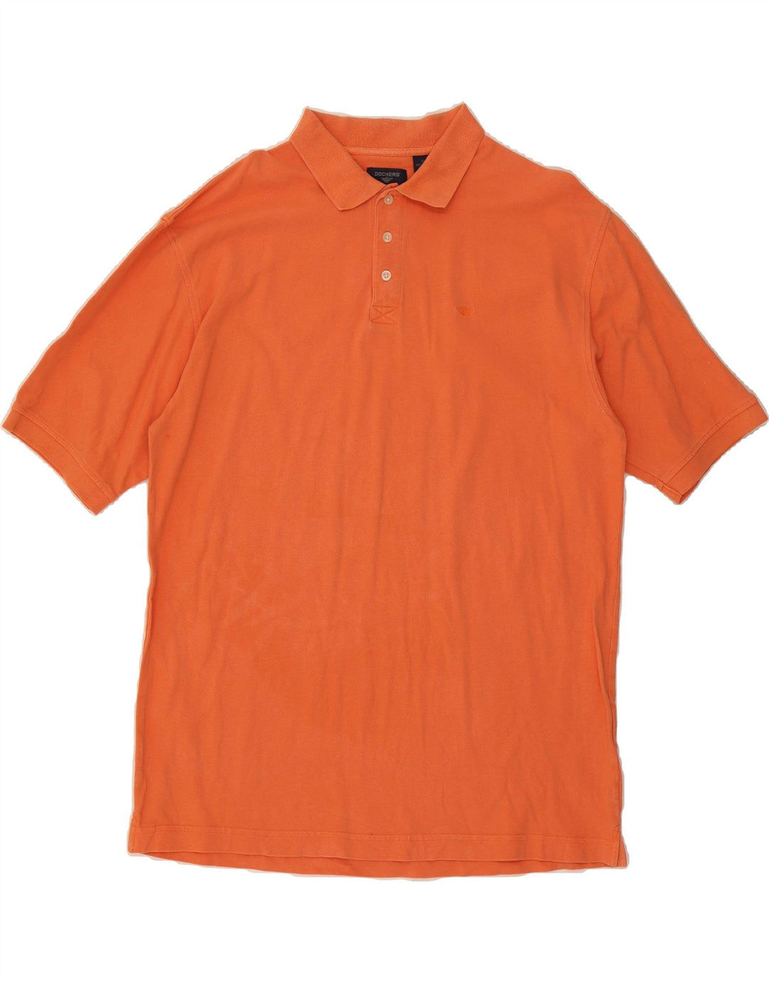 DOCKERS Mens Polo Shirt XL Orange Cotton Vintage Dockers and Second-Hand Dockers from Messina Hembry 