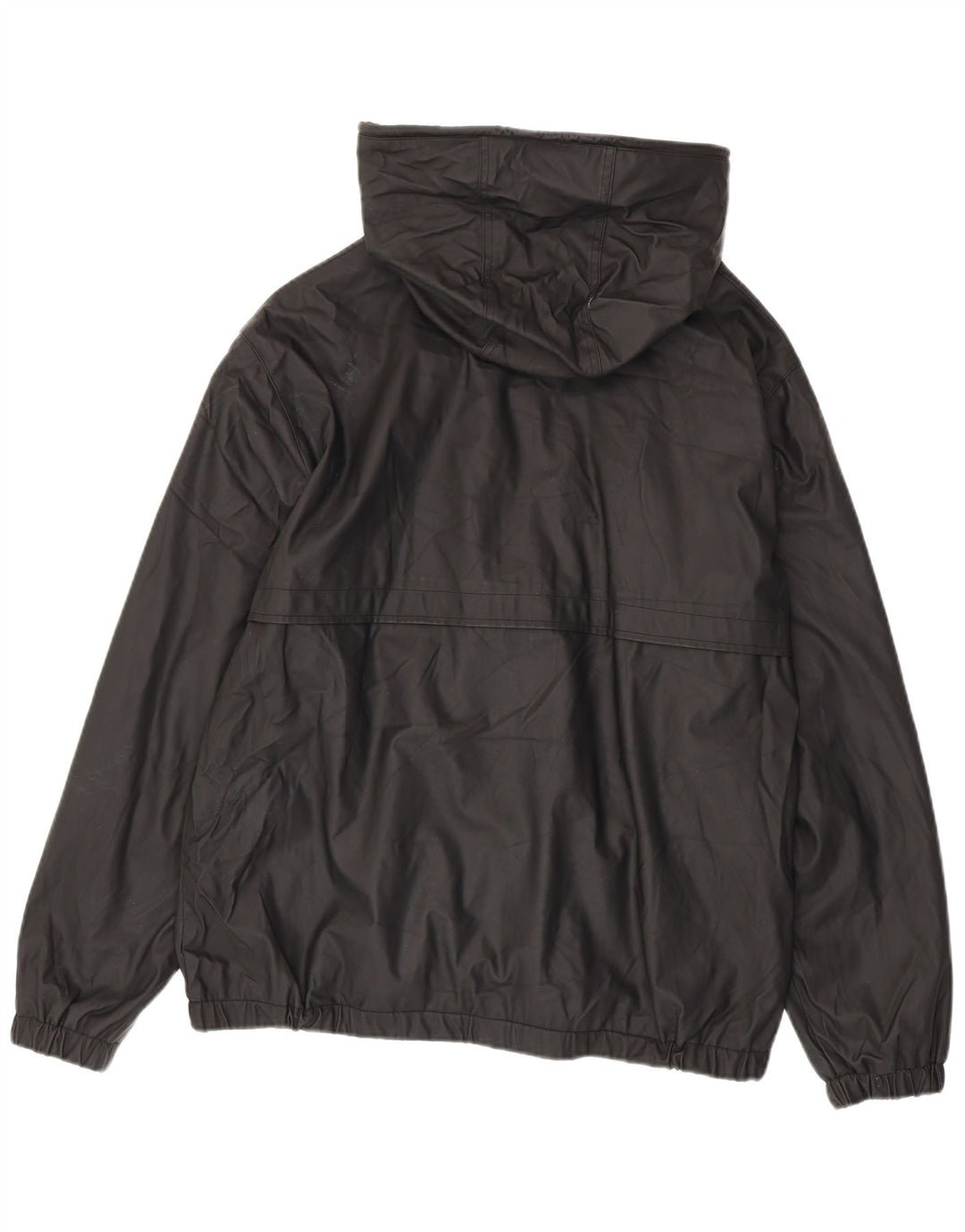 Jachetă de ploaie cu glugă pentru bărbați Zara UK 42 XL Poliester negru