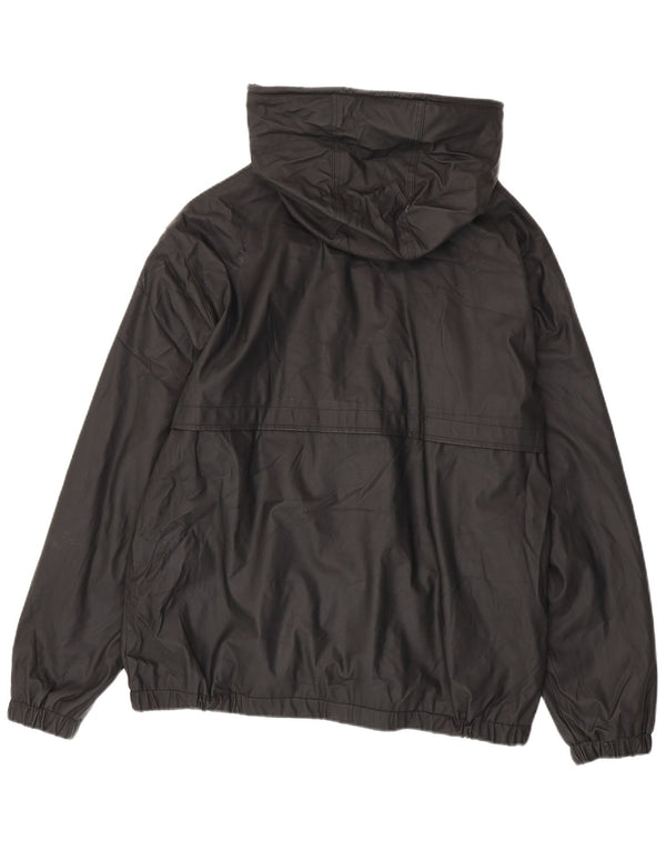 Jachetă de ploaie cu glugă pentru bărbați Zara UK 42 XL Poliester negru