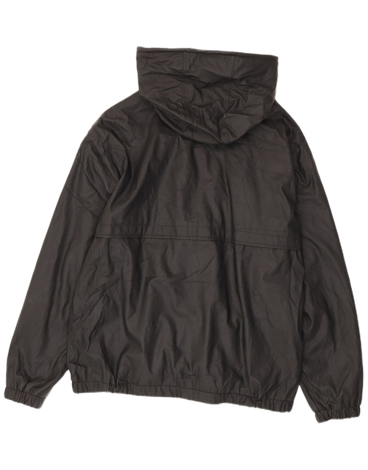 Jachetă de ploaie cu glugă pentru bărbați Zara UK 42 XL Poliester negru