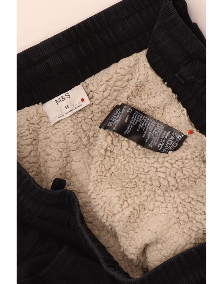 Pantaloni de trening pentru bărbați Marks & Spencer Pantaloni de jogging Bumbac mediu negru