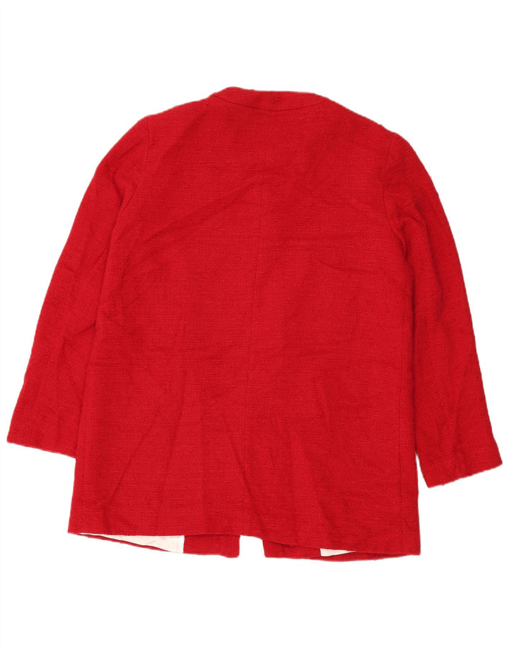 Blazer pentru femei Zara UK 16 mare bumbac roșu